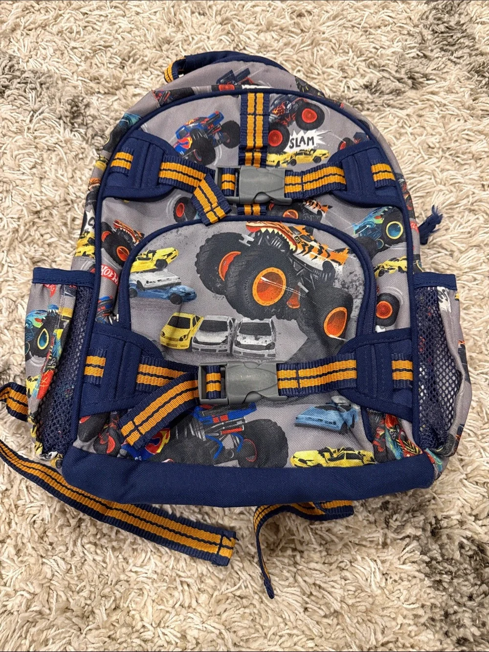 Kids' Monster Truck Backpack and Lunch Bag Set - Blue